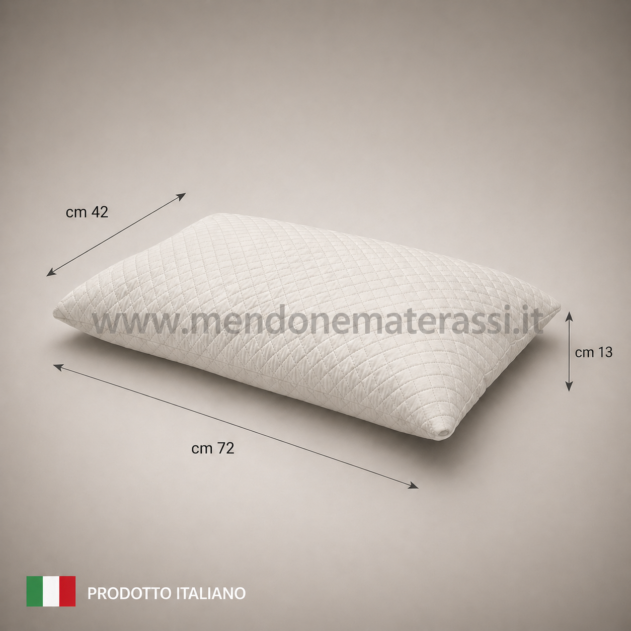 Guanciale in Fiocco di Memory Bianco